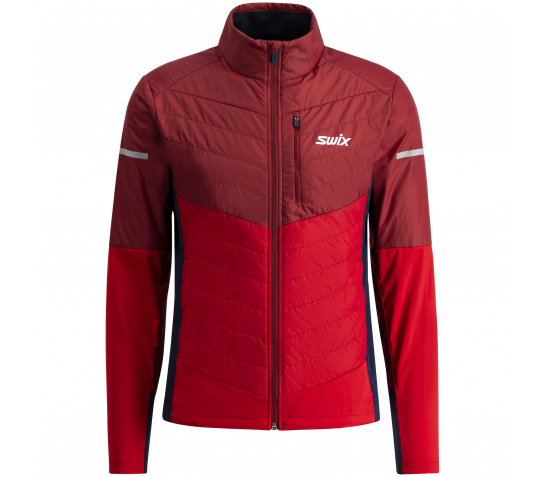 SWIX Langlaufjacke Dynamic Hybrid Isoliert dunkelrot/rot