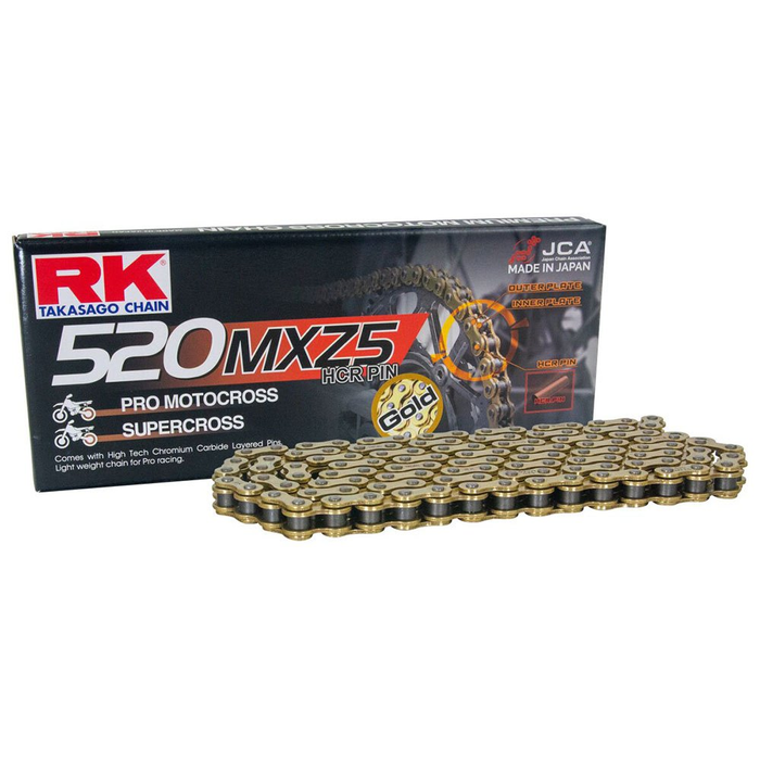 RK chain 520-118L GB520MXZ5 Non O-ring Gold