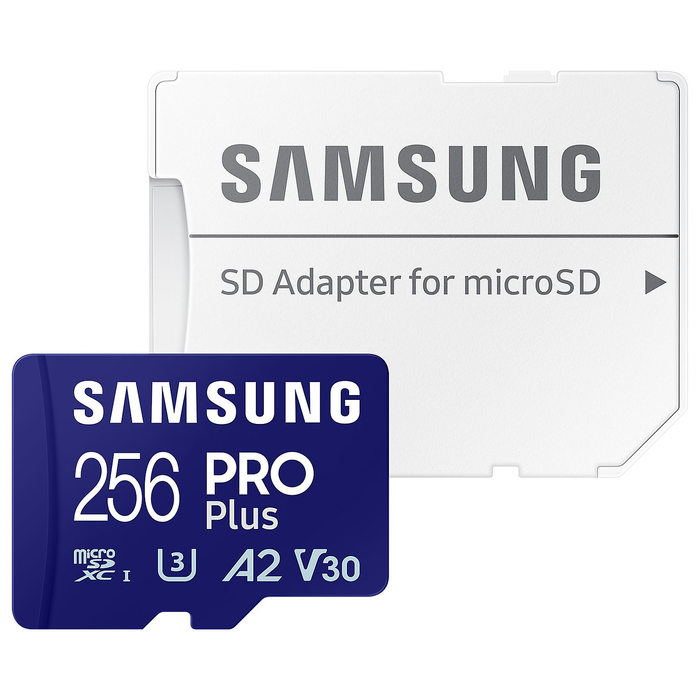 SAMSUNG PRO+ MicroSD hukommelseskort med adapter 256GB