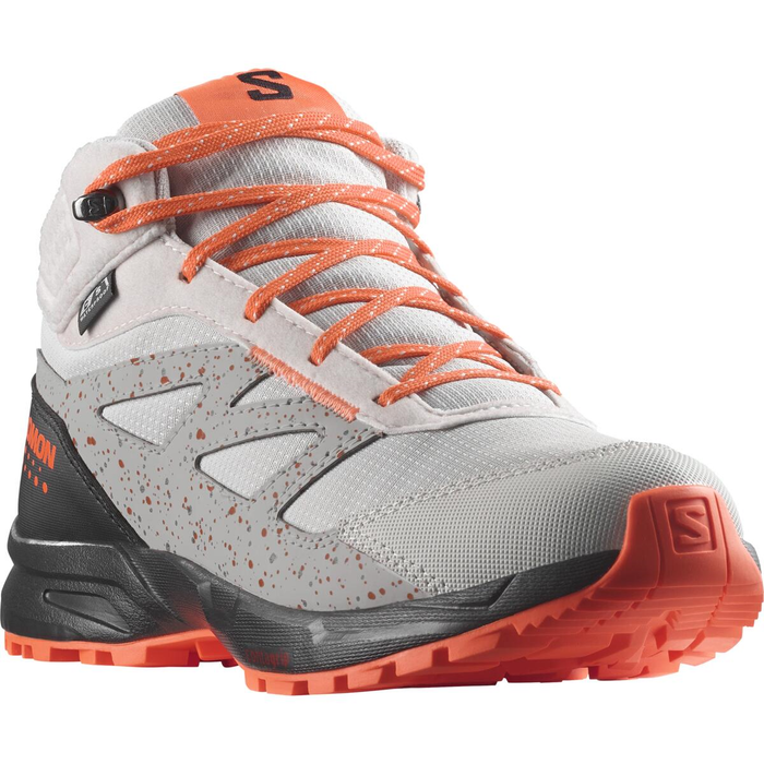 SALOMON buty Outway Mid CSWP J szare/pomarańczowe