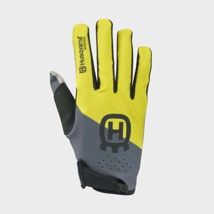 HUSQVARNA pirštinės MX Authentic pilka/geltona