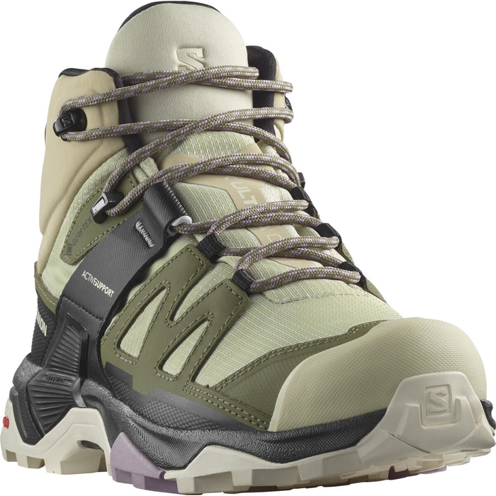 SALOMON sko X Ultra 4 Mid GTX W alfalfa/dyb lavgrøn/mandelmælk