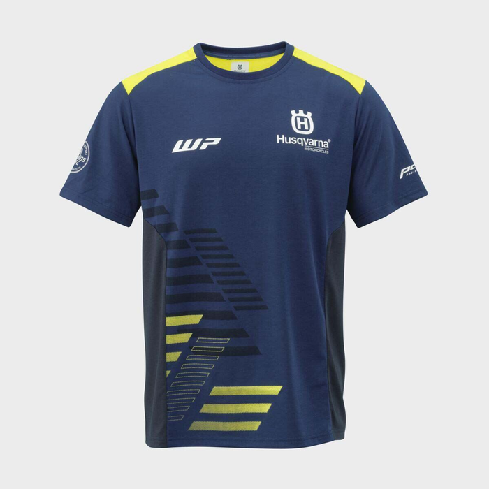 HUSQVARNA T-shirt Team Tee blauw/geel