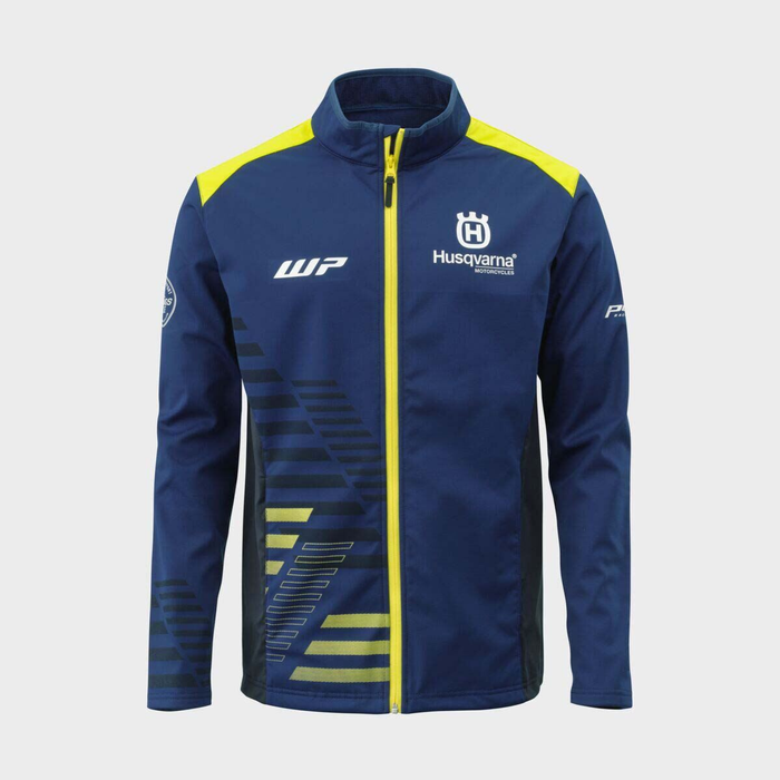 HUSQVARNA jas Team Softshell blauw/geel