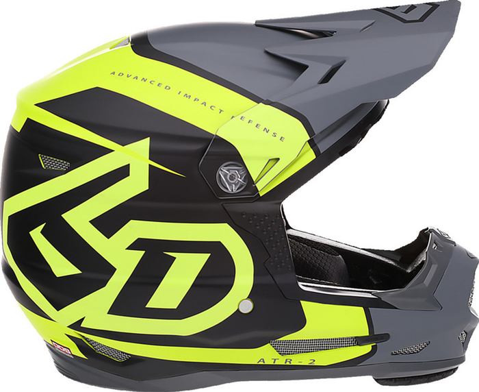 6D hjelme ATR-2Y Torque mat neon gul/grå