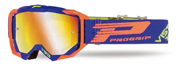 PROGRIP bril 3303FL Vista blauw/oranje met multi FL 3347 met XLens en TearOffs