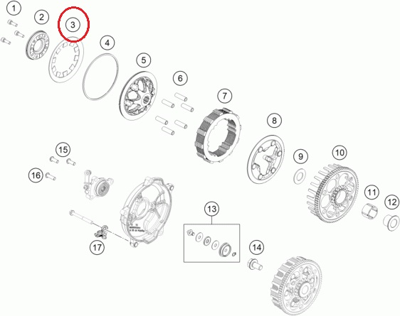 HUSQVARNA koppelingsveerplaat TC 65 '24-'25