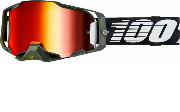 Lunettes 100% Armega Soledad vert/noir avec miroir rouge