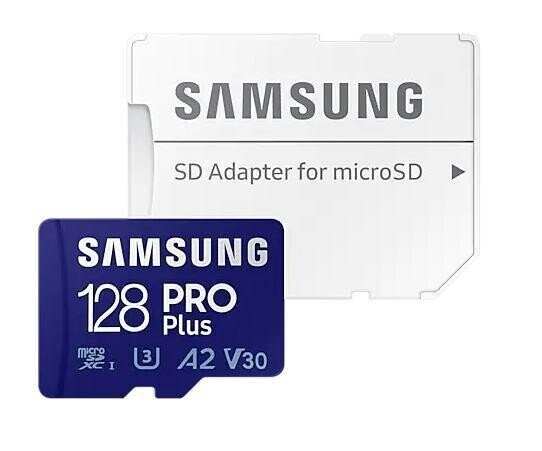 SAMSUNG PRO+ hukommelseskort med adapter 128GB