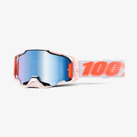 Maschera 100% Armega Tublar bianco/arancione con lente trasparente
