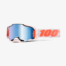 100% goggles Armega Tublar white/orange w/clear