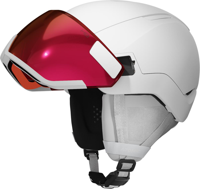 Casque ATOMIC Revent GT Amid Visor HD blanc chiné avec rouge HD C2-3