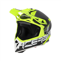 ACERBIS kiiver Steel Carbon 2206 must/fluorestseeriv kollane