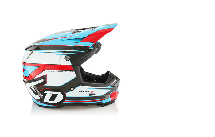 Casque 6D ATR-3 Hyper brillant rouge/cyan