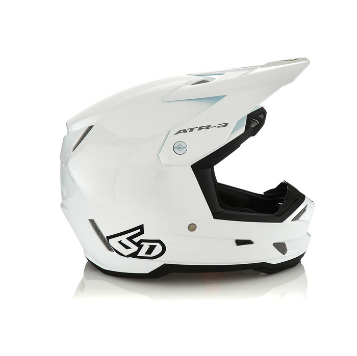 6D hjelm ATR-3 Solid Gloss hvid