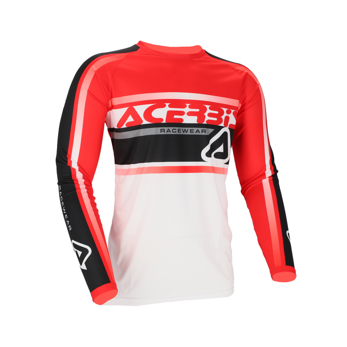 Koszulka ACERBIS MX Linear Lugo biała/czerwona