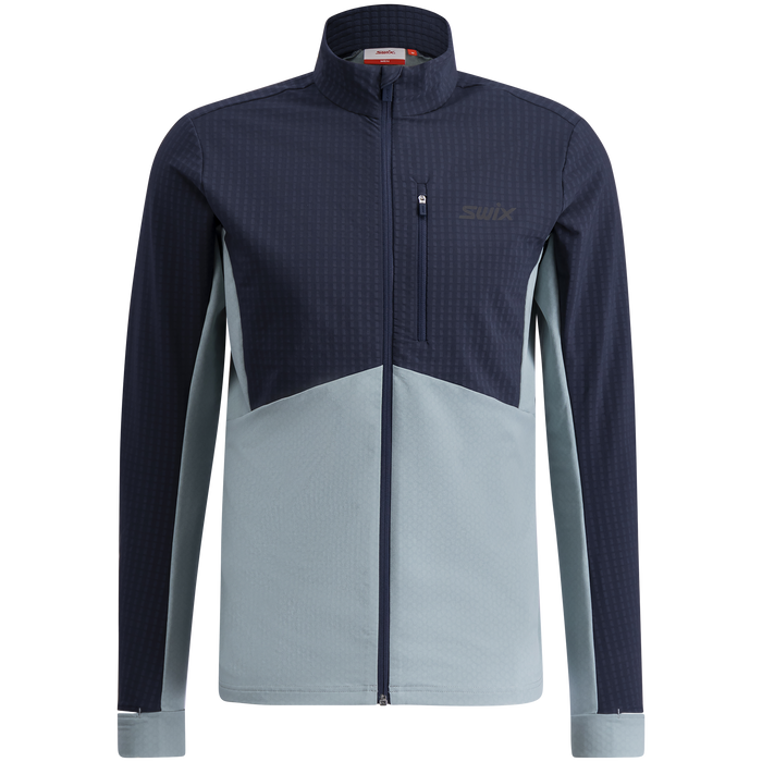 SWIX Langlaufjacke Pace Hybrid mit durchgehendem Reißverschluss Midlayer