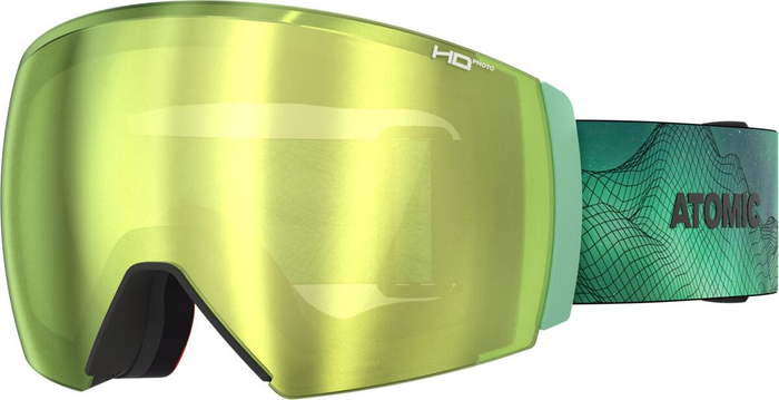 ATOMIC goggles Revent Q Signature TD aurora borealis w/green gold HD Photo C1-C3 w/X Lens clear C0
