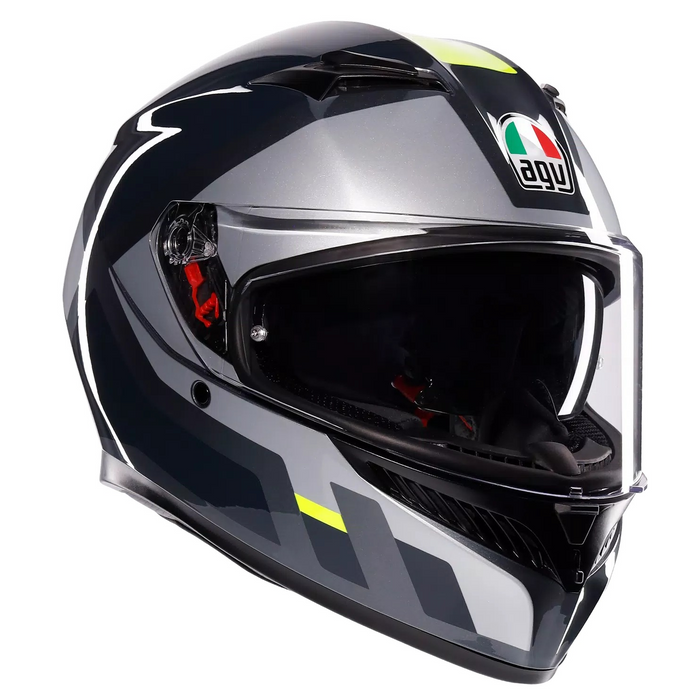 Casco AGV K3 Shade grigio/giallo fluo