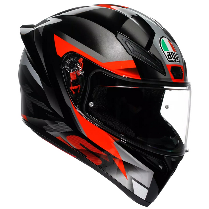 AGV šalmas K1 S Fastlap juoda/pilka/raudona