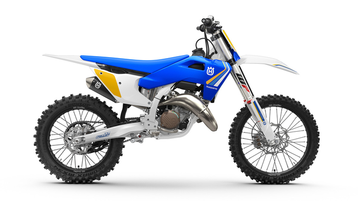 HUSQVARNA plastmasa boczne panele zbiornika LH/RH Heritage '25 niebieski z naklejką