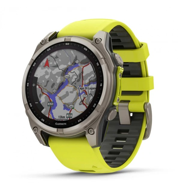 GARMIN Fenix 8 47mm Solar Sapphire titan bare/amp yellow
