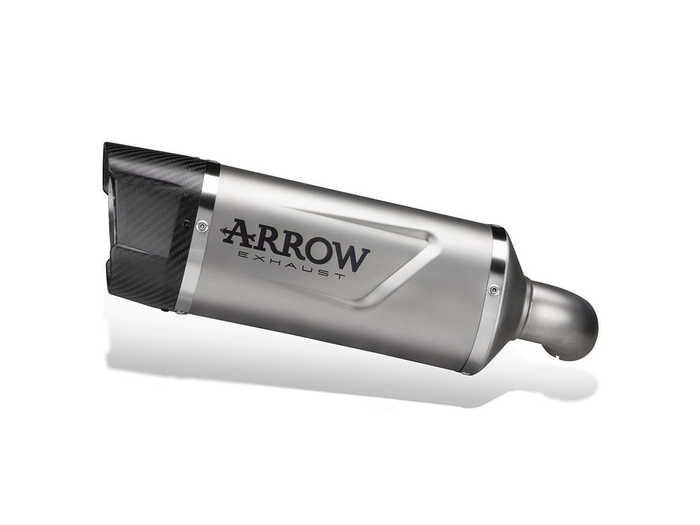 ARROW scarico HUSQVARNA 801 '24 Indy Race Evo alluminio scuro con cappuccio in Carbonio