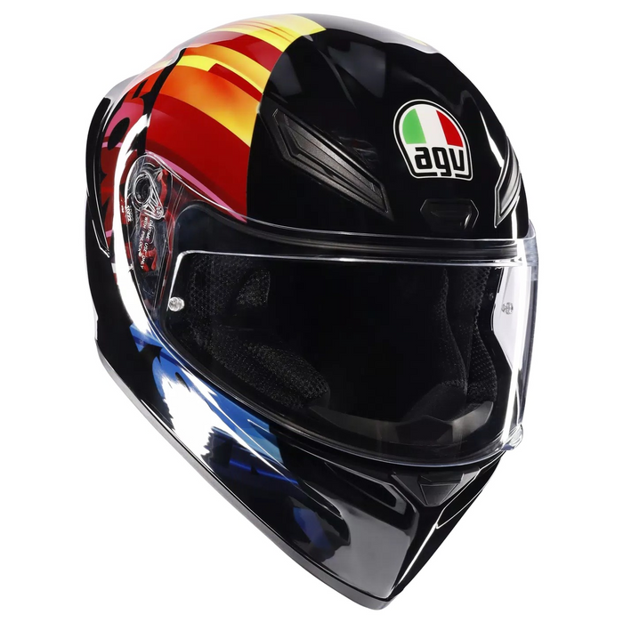 Casco AGV K1 S Pulse 46 nero/rosso/giallo