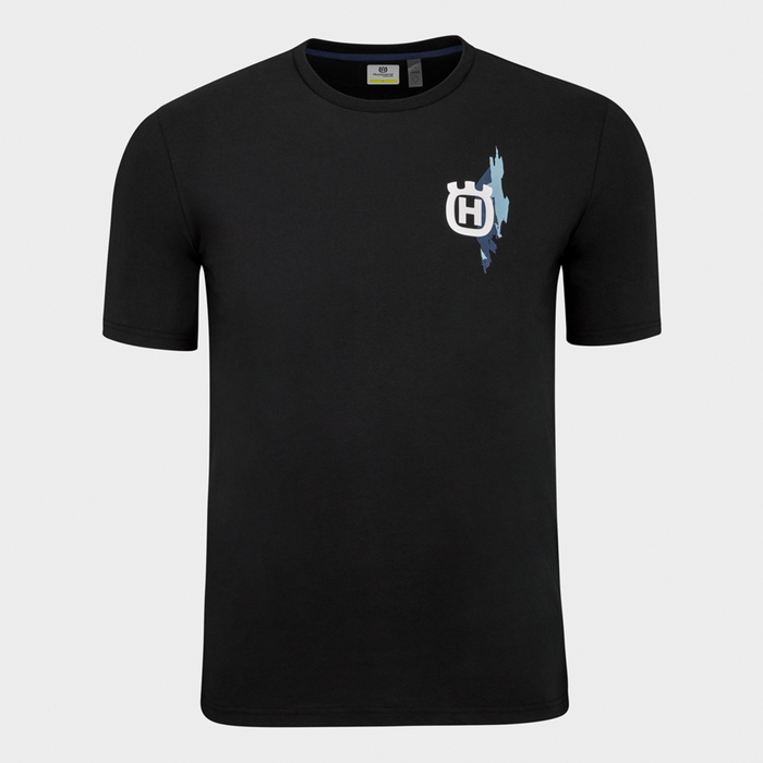 HUSQVARNA T-shirt Accelerate Tee zwart/lichtblauw