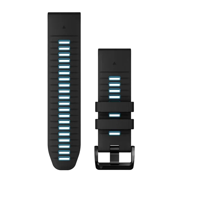 Pasek do zegarka GARMIN Quickfit 26 mm silikonowy czarny/niebieski cirrus