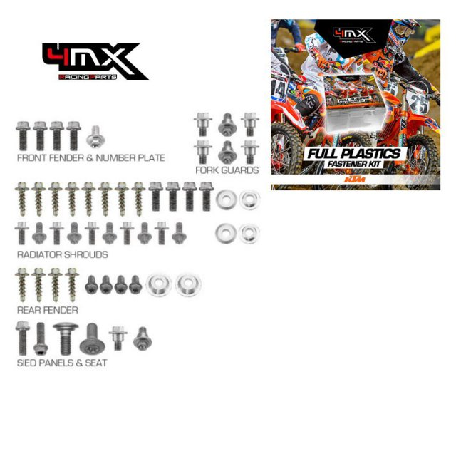 4MX schroefset voor kunststof KTM SX/F 125-450 '16-'23 EXC/F '17-'23 50 stuks