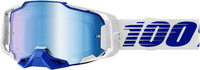 Occhiali 100% Armega blu/bianco con lente blu