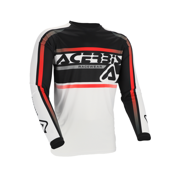 Koszulka ACERBIS MX Linear Lugo biała/czarna