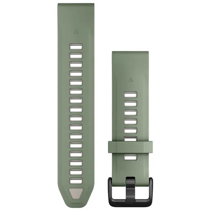 GARMIN horlogeband Quickfit 20mm siliconen lichtgroen/grijs