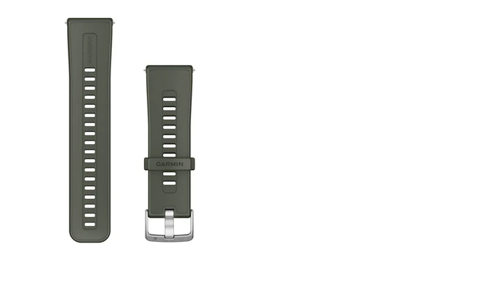 GARMIN bandje voor Venu X1 horloge 24mm siliconen mosgroen