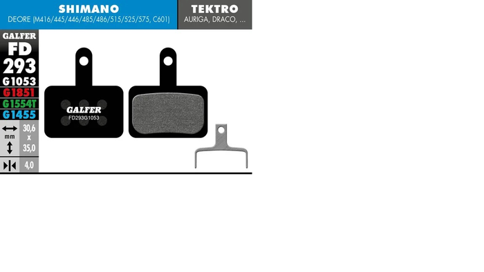 GALFER Bremsbeläge vorne/hinten Shimano/Tektro