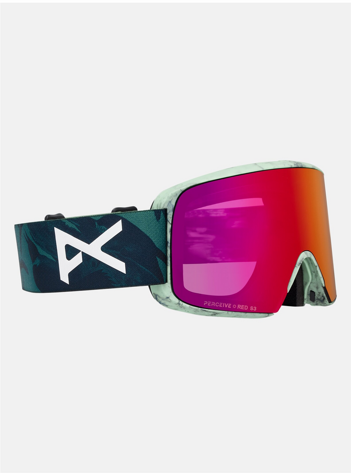ANON goggles M6S Cylindrical ft grey/green w/sunny red C3 /percelve cloudy byrst C1
