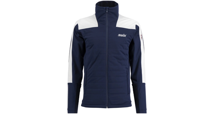 Kurtka do narciarstwa biegowego SWIX Blizzard XC ciemny granat/biały śnieżny