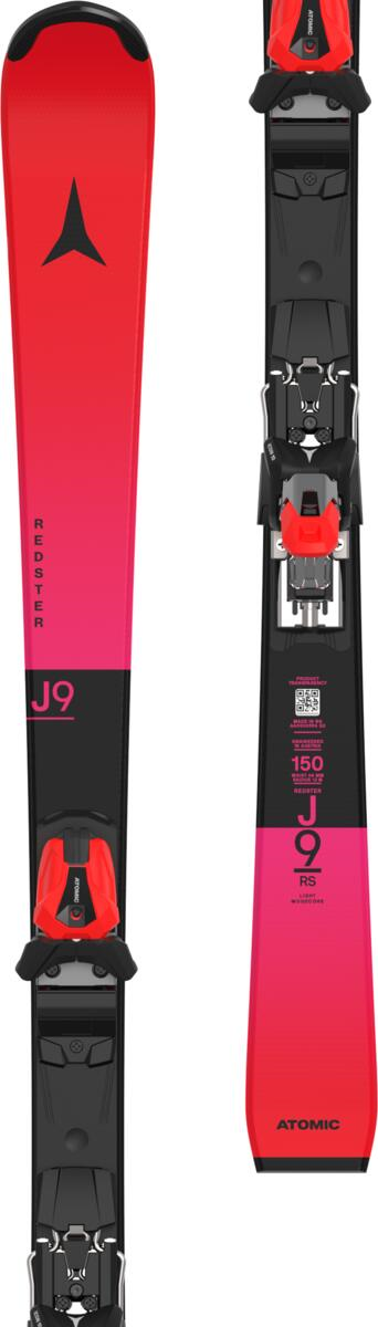 Ensemble ski ATOMIC NYI Redster J9 RS J-RP avec Icon 10 rouge/tension