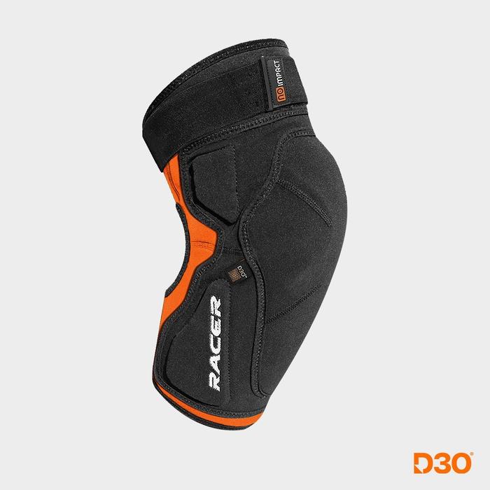 RACER D3O Profiel Kniebeschermers zwart/oranje