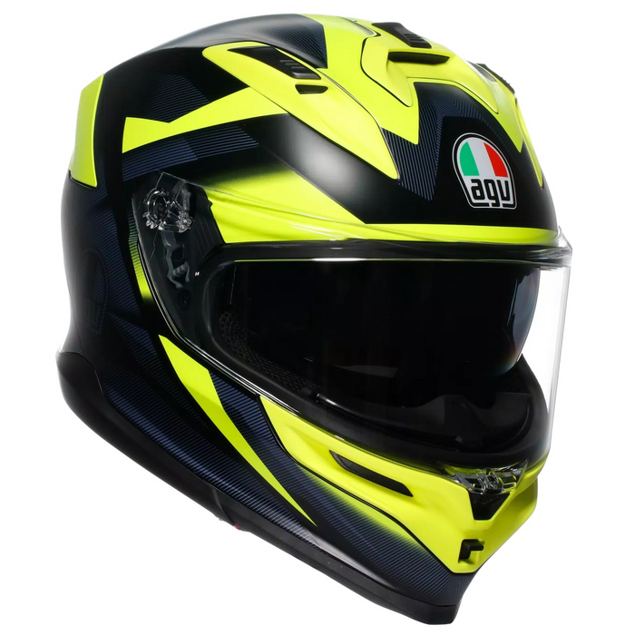 AGV K7 Glimpse matt black/yellow fluo šalmas