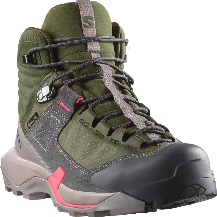 SALOMON X Ultra Alpine Mid GTX W moteriški žygio batai green/grey/pink