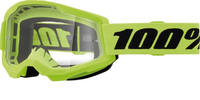 100% JR Strata 2 neon yellow w/clear goggles