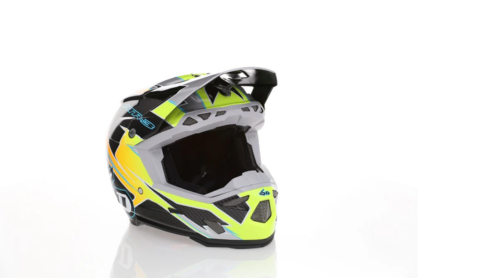 6D ATR-3Y Reflex Blank neon gul hjelm