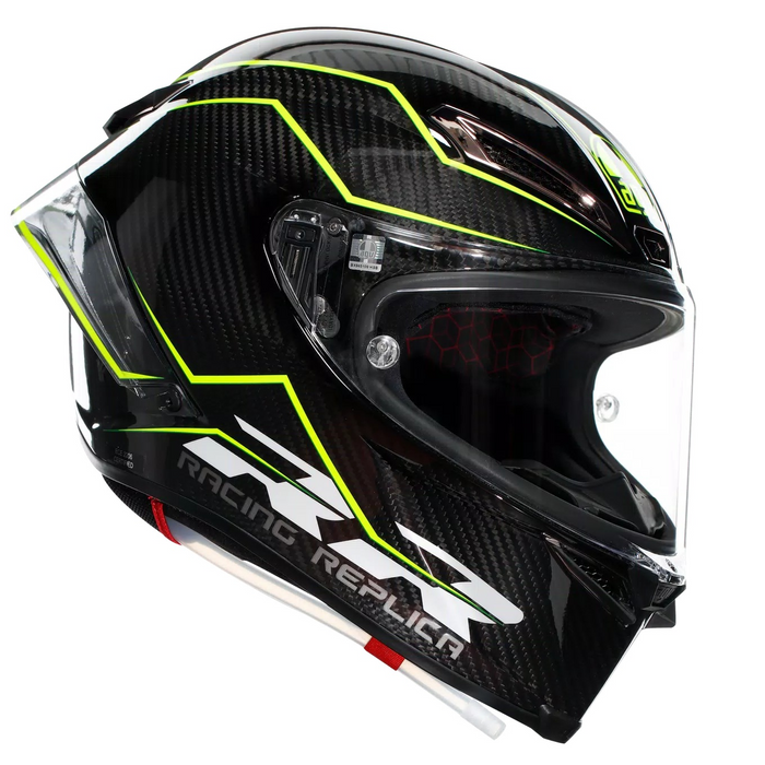 AGV šalmas Pista GP RR E2206 DOT performante anglies pluoštas/žaliosime