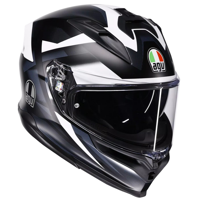 AGV K7 Glimpse matinė juoda/balta šalmas