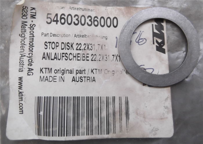 HUSQVARNA wasmachine stop schijf 22.3X31.7X1