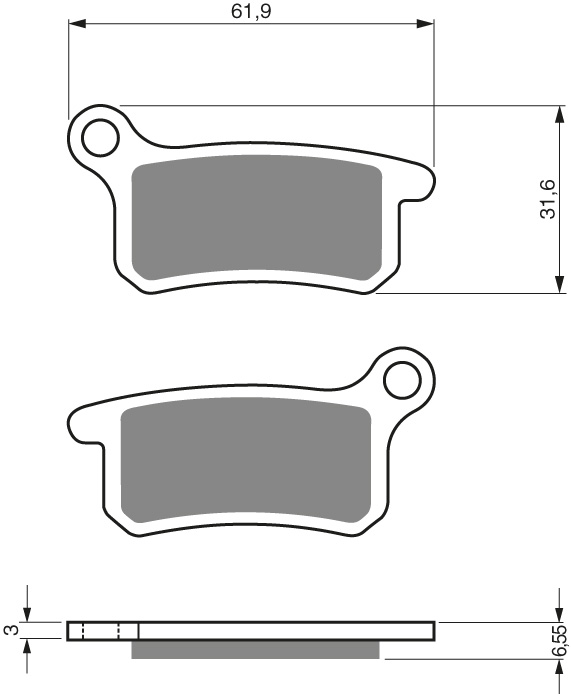 GOLDFREN Bremsbeläge vorne/hinten HUSQVARNA 65/85cc