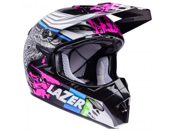 LAZER šalmas MX8 Flash PG juodas/multi