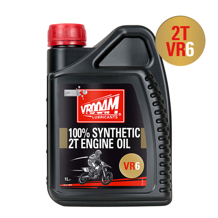 VROOAM olie 2T VR6 100% Synthetic 1L